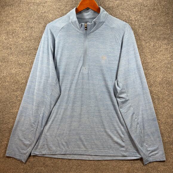 Travis Mathew Energy 1/4 Zip Golf Pullover Men's L Blue Long Sleeve Casual - Picture 1 of 10